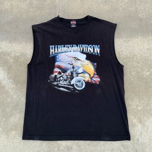 VINTAGE HARLEY DAVIDSON CUT-OFF TEE SHIRT